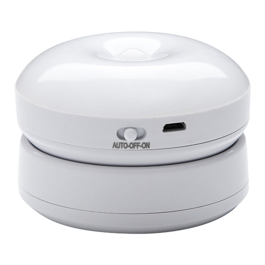 Rotating head on motion sensor night light — adjustable beam direction
