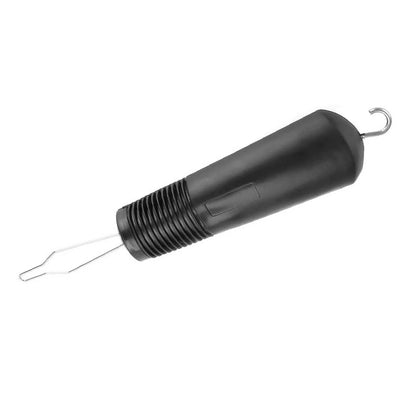 Button hook dressing aid in packaging — elderly independent dressing tool for arthritis