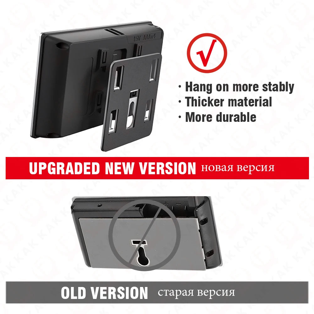 Digital door viewer screen displaying visitor — HD colour display peephole camera for elderly
