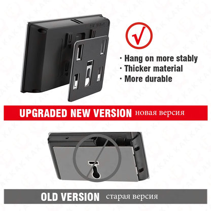 Digital door viewer screen displaying visitor — HD colour display peephole camera for elderly
