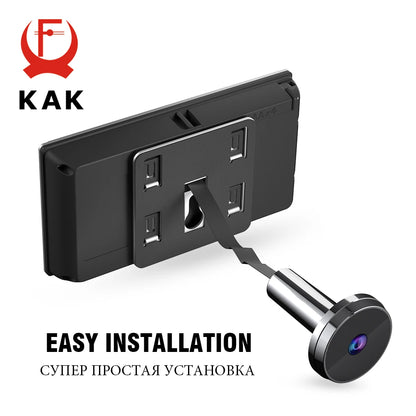 Digital peephole viewer installation on front door — fits standard UK door peephole