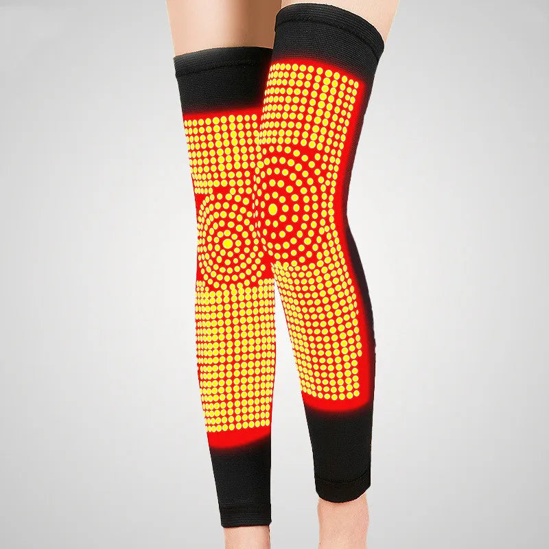 Thermal knee sleeve material close up — tourmaline wormwood lining for knee pain relief