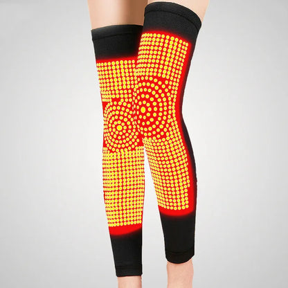 Thermal knee sleeve material close up — tourmaline wormwood lining for knee pain relief