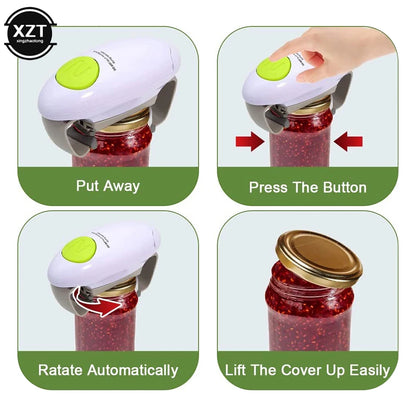 Electric jar opener product dimensions — compact automatic bottle and jar opener