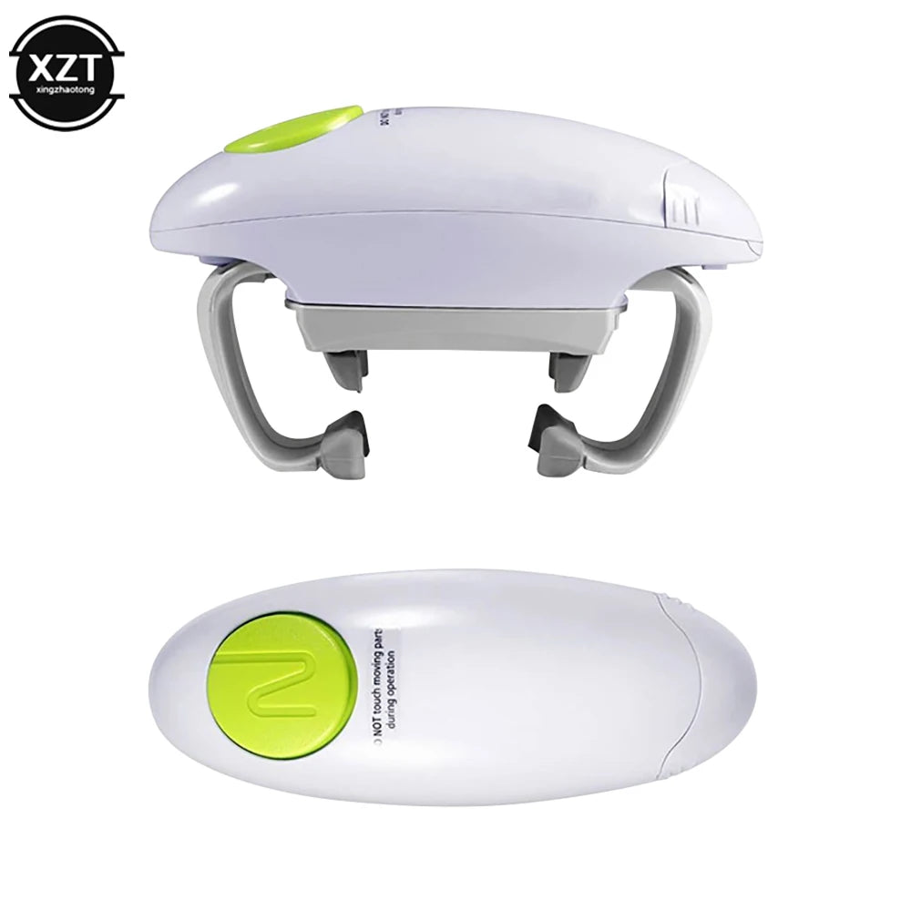 Electric opener showing USB charging port — rechargeable automatic jar opener