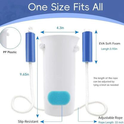 Sock aid product dimensions — compact lightweight dressing aid for hip replacement recovery