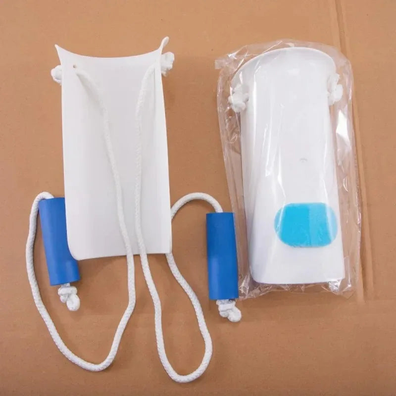 Sock aid showing flexible plastic cradle — gentle on socks and hosiery elderly dressing tool