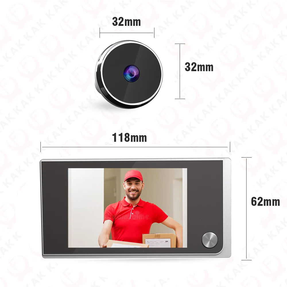 Digital door peephole viewer contents — smart door viewer with motion detection for elderly