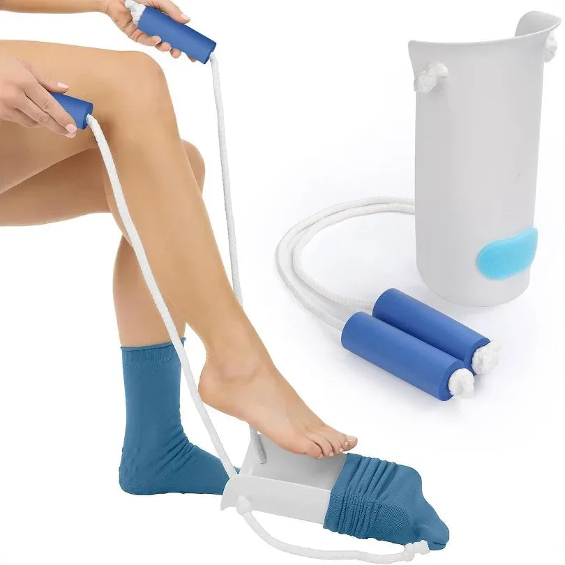 Sock aid in packaging — independent living dressing aid for elderly arthritis hip pain