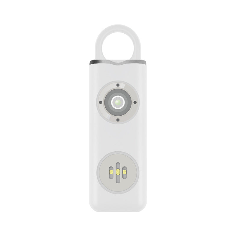 Personal alarm LED torch beam in dark — bright emergency light